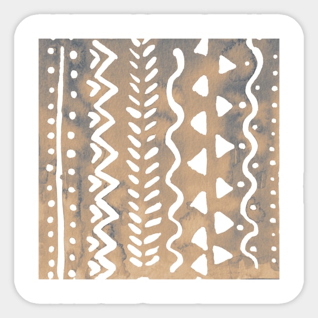 Loose boho chic pattern - neutral Sticker by wackapacka